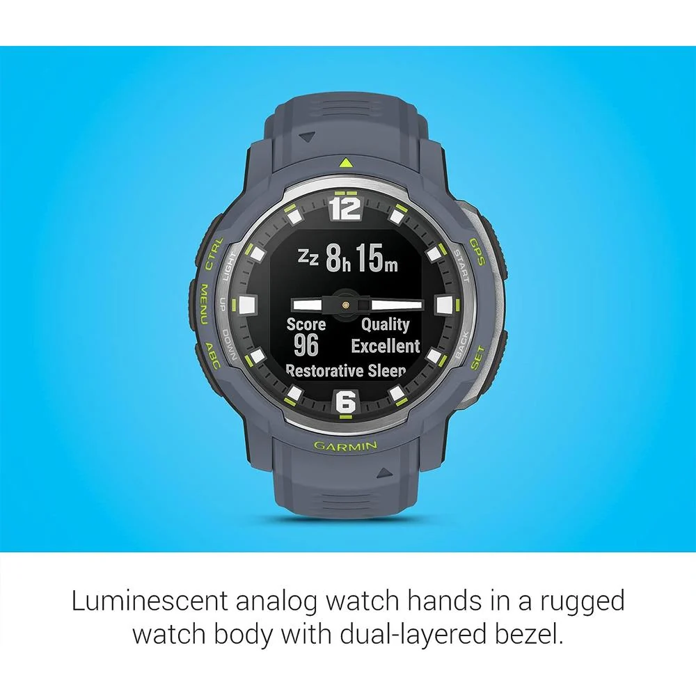 Garmin Instinct Crossover Analog/Digital Smartwatch, Blue Granite w/ Fitness Kit - Image 5