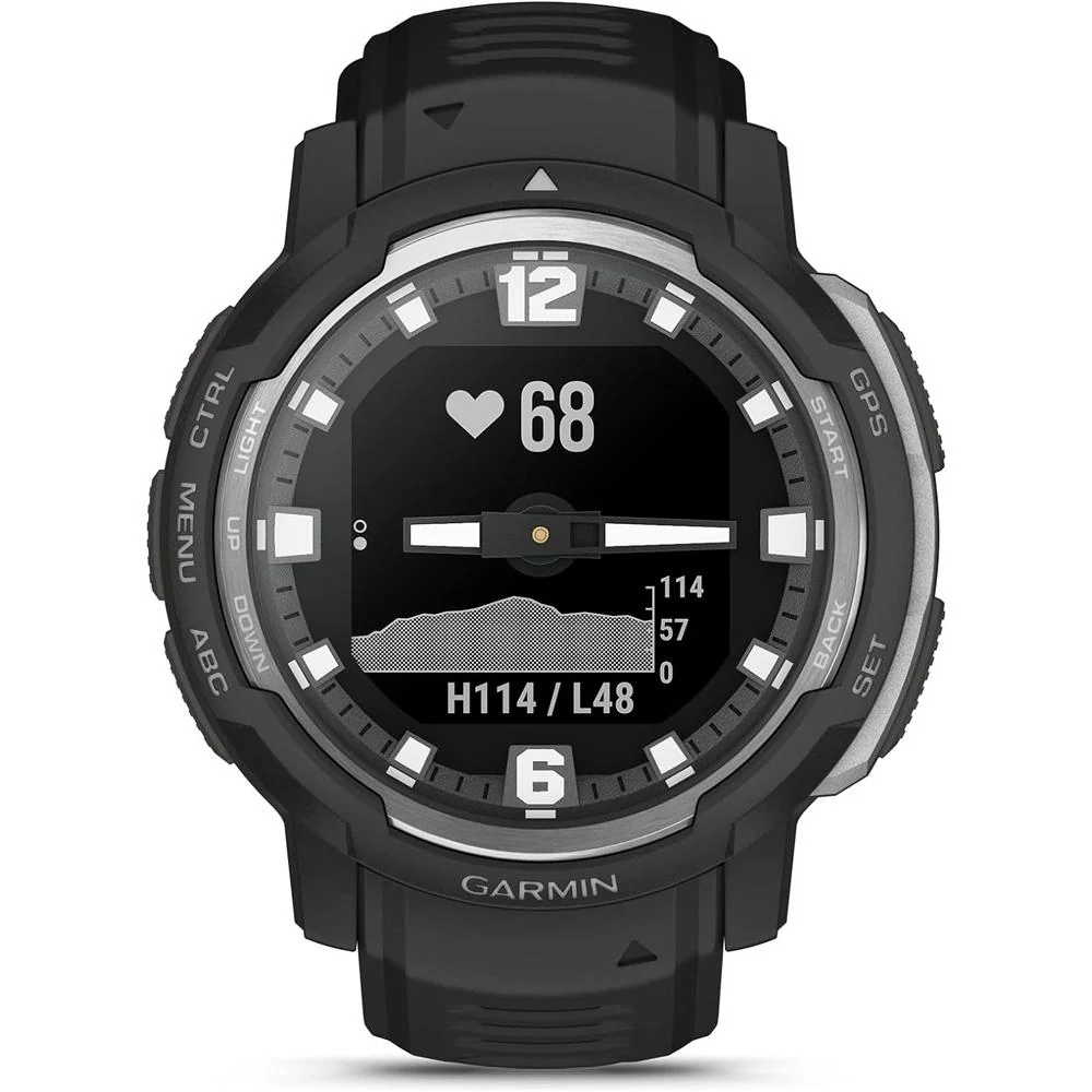 Garmin Instinct Crossover Hybrid Analog/Digital Smartwatch, Black w/ Accessories Bundle - Image 4
