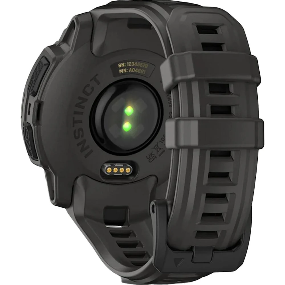 Garmin Instinct E 40mm Rugged GPS Smartwatch  (Charcoal) + Charging Dock + Dust Cover - Image 11