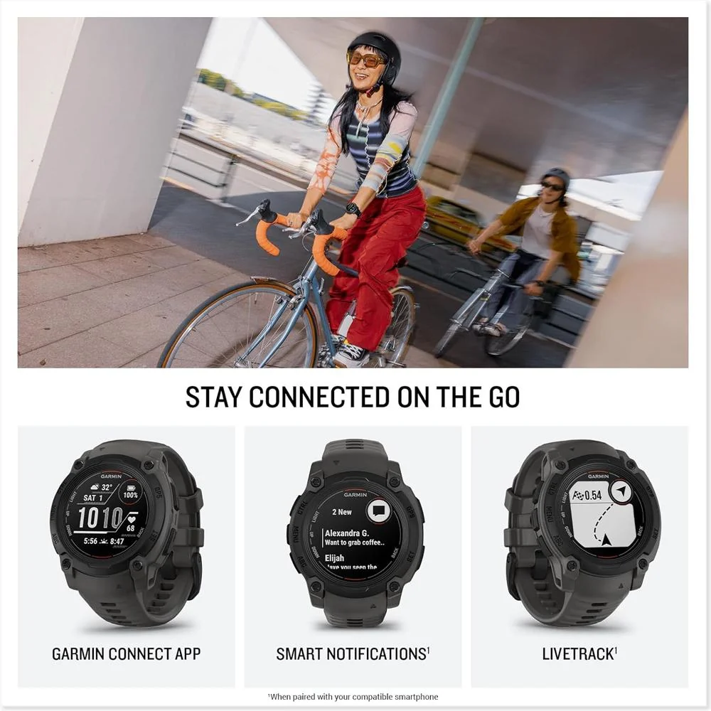 Garmin Instinct E 40mm Rugged Outdoor GPS Smartwatch (Charcoal) + HRM 200 (XS-S) Bundle - Image 12