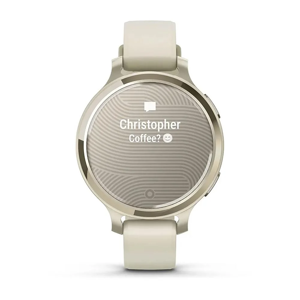 Garmin Lily 2 Active Smartwatch Gold with Bone Silicone Band + Towel and Light - Image 9