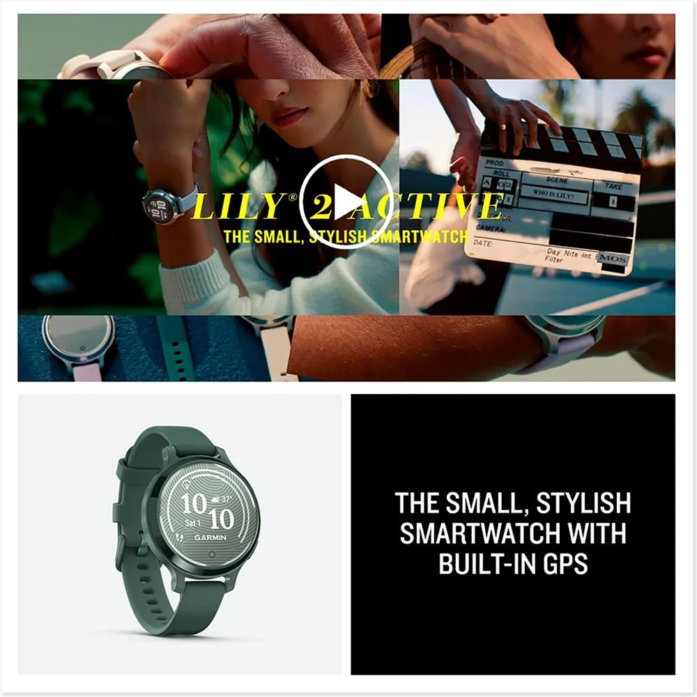 Garmin Lily 2 Active Smartwatch Green with Green Silicone Band + Towel and Light - Image 12
