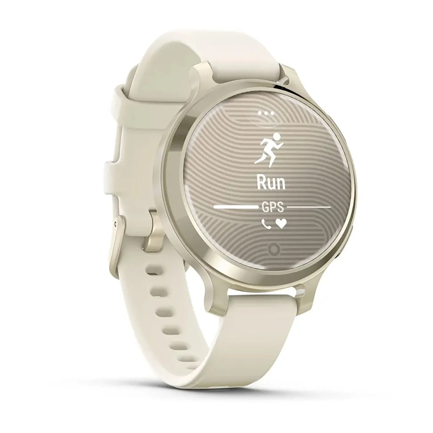 Garmin Lily 2 Active Smartwatch, Lunar Gold with Bone Silicone Band - Image 2