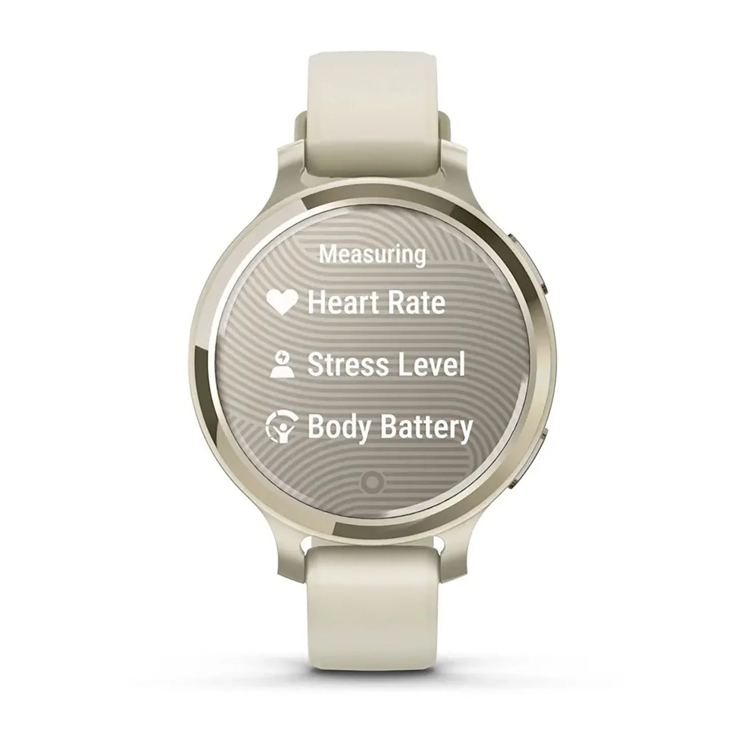 Garmin Lily 2 Active Smartwatch, Lunar Gold with Bone Silicone Band - Image 3