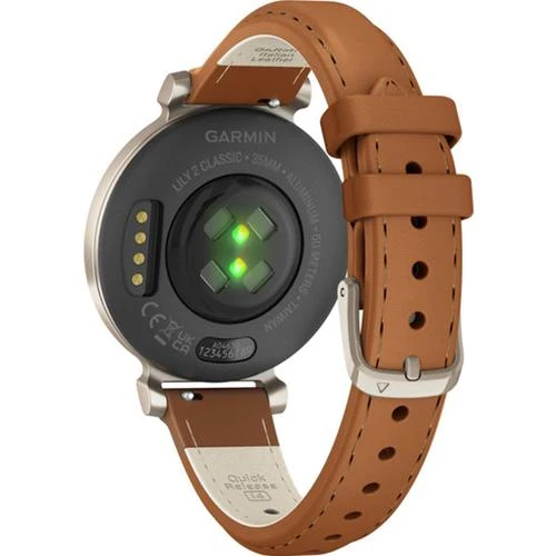Garmin Lily 2 Classic Cream Gold with Tan Leather Band Smartwatch - Image 10
