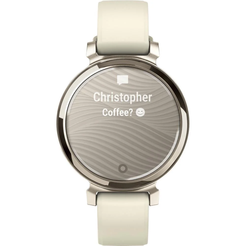 Garmin Lily 2 Smartwatch Cream Gold with Coconut Silicone Band - Image 2