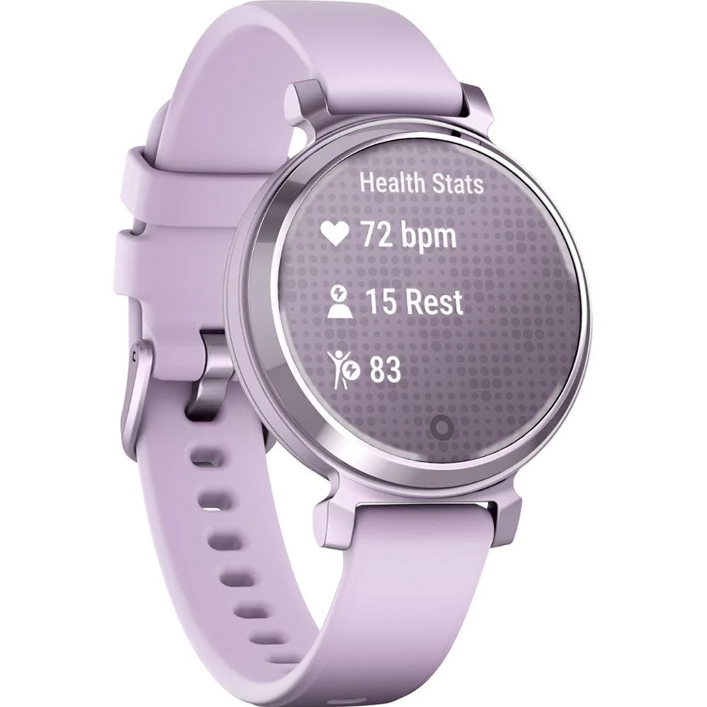Garmin Lily 2 Smartwatch Metallic Lilac with Lilac Silicone Band - Image 2