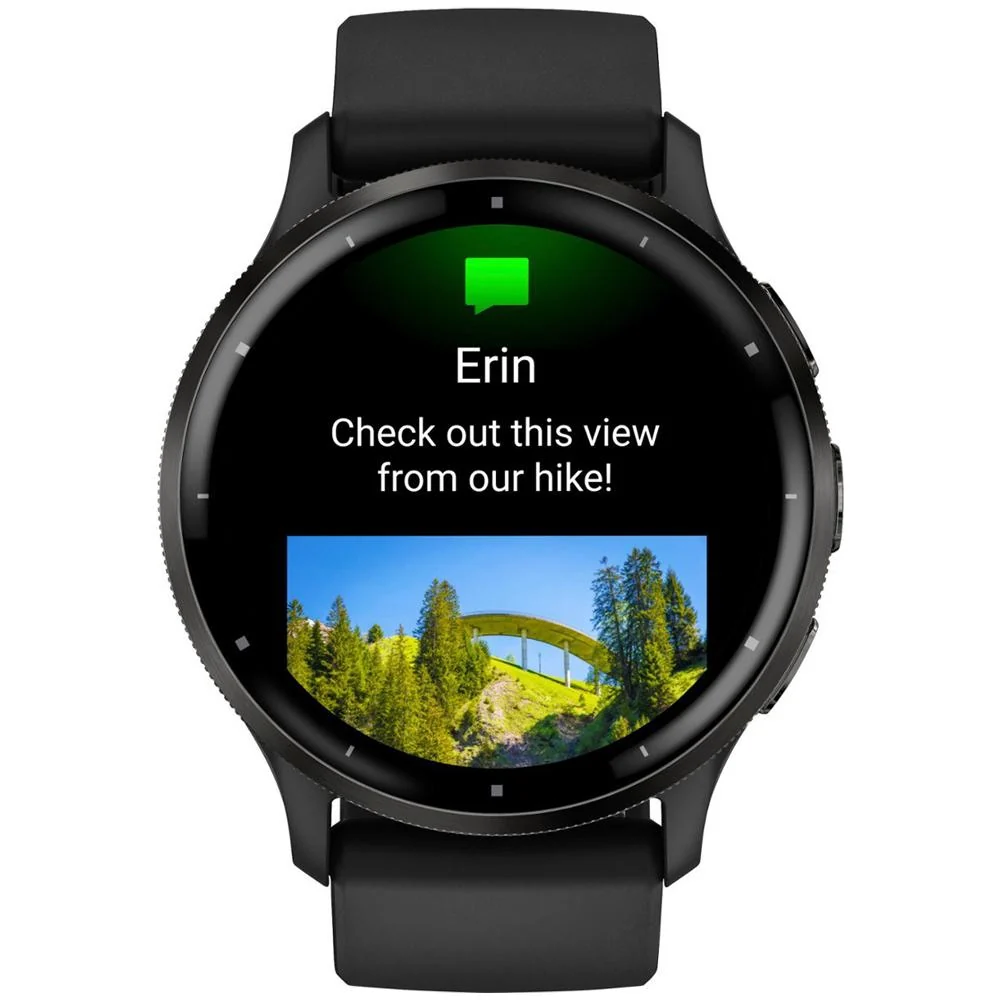Garmin Venu 3 Health and Fitness GPS Smartwatch Steel Bezel w/ Black Case (45mm) - Image 3