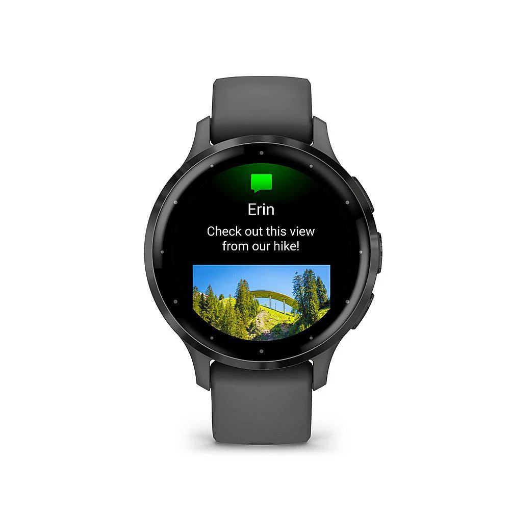 Garmin Venu 3S Fitness GPS Smartwatch Steel Bezel w/ Pebble Gray Case + Accessories Kit - Image 4