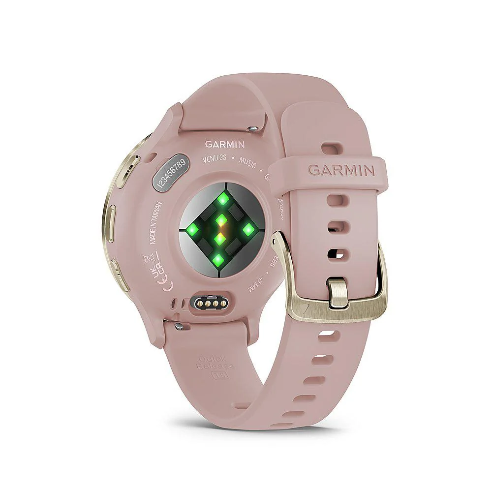Garmin Venu 3S GPS Smartwatch Gold Steel Bezel w/ Dust Rose Case + Accessories Kit - Image 5