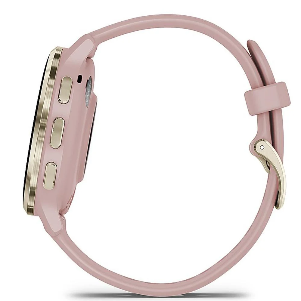 Garmin Venu 3S GPS Smartwatch Gold Steel Bezel w/ Dust Rose Case + Accessories Kit - Image 7