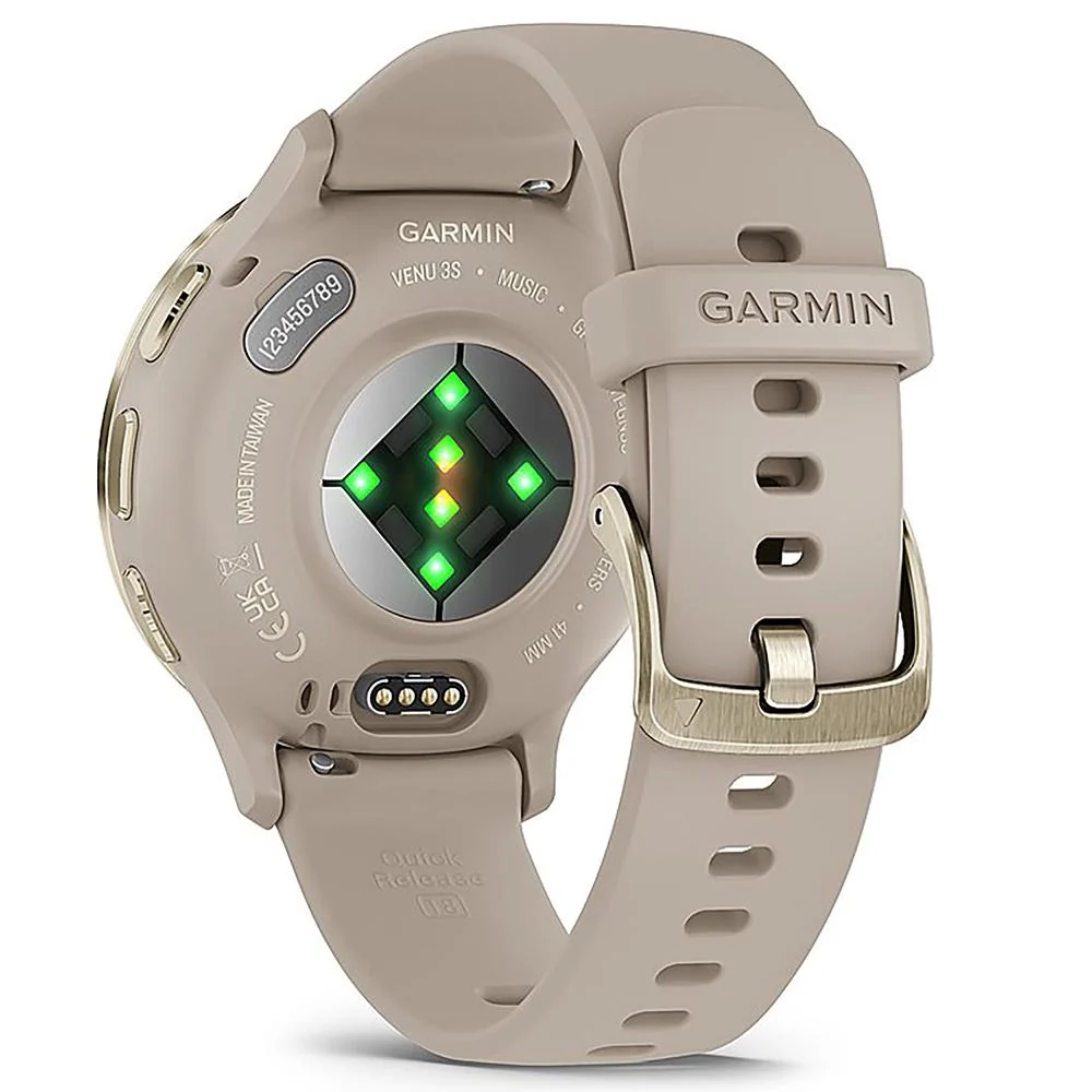 Garmin Venu 3S Health Fitness GPS Smartwatch Gold Bezel 41mm + Nylon Band Bundle - Image 5