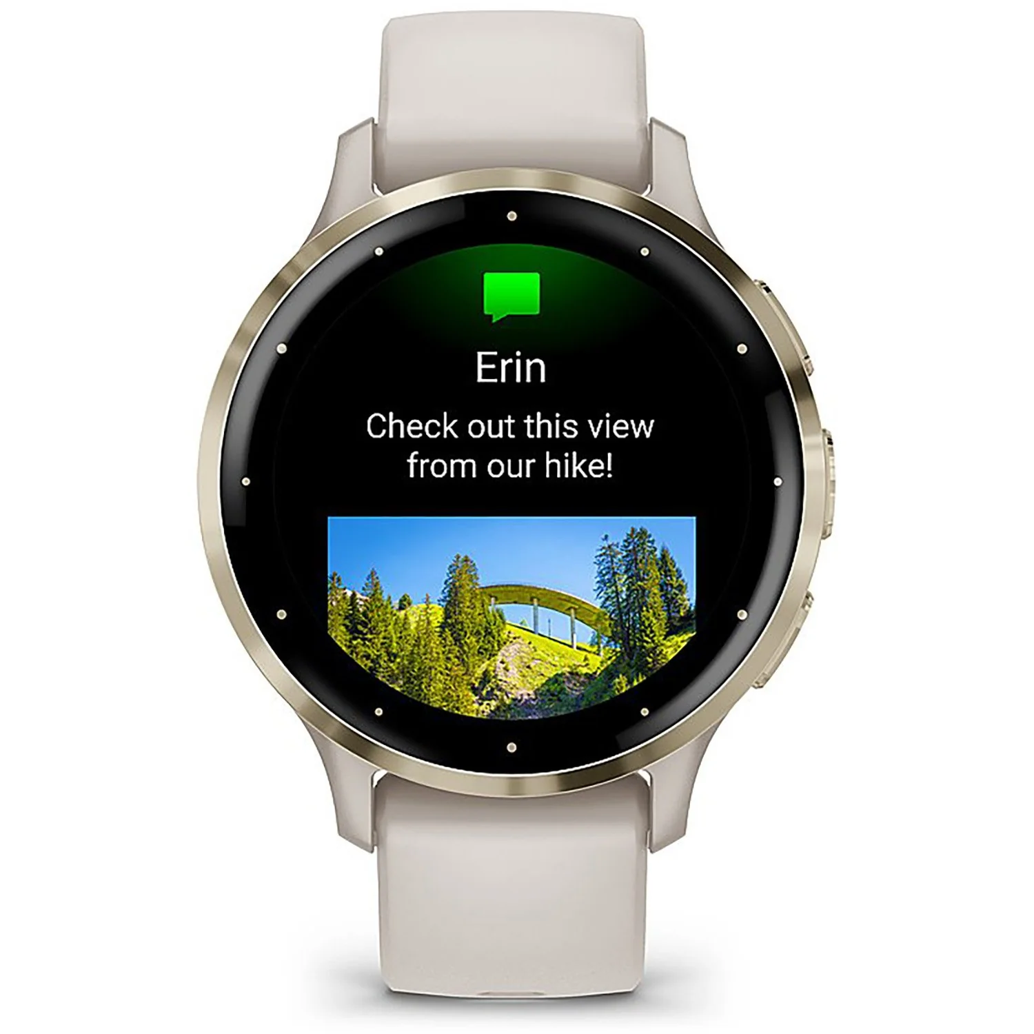 Garmin Venu 3S Health Fitness GPS Smartwatch Gold Steel Bezel with Ivory Case (41mm) - Image 3