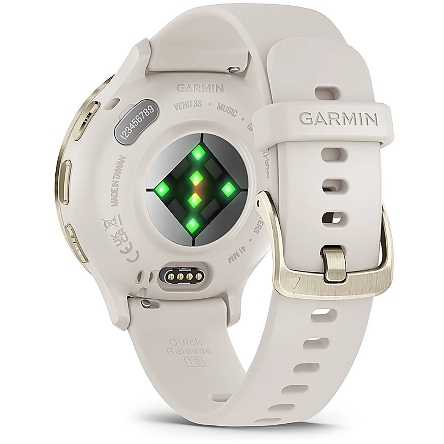 Garmin Venu 3S Health Fitness GPS Smartwatch Gold Steel Bezel with Ivory Case (41mm) - Image 4