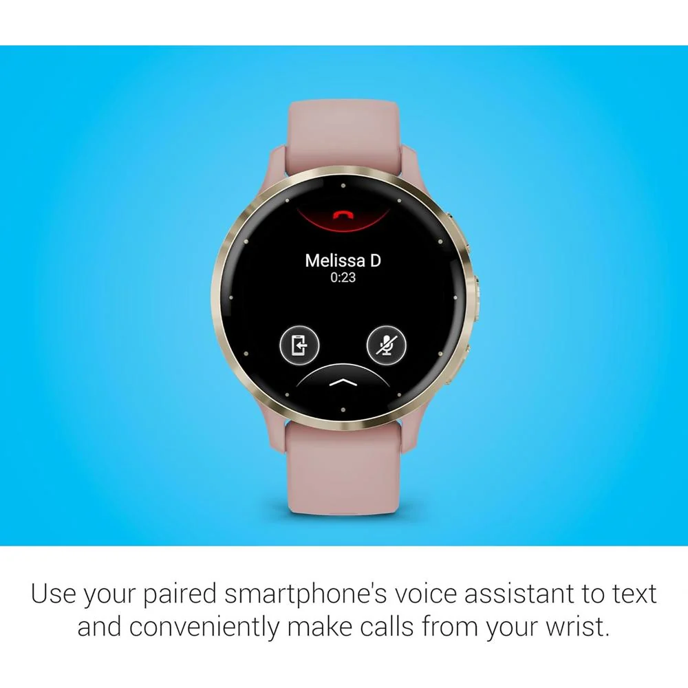 Garmin Venu 3S Health Fitness GPS Smartwatch Gold with Rose Case + Bands Bundle - Image 13