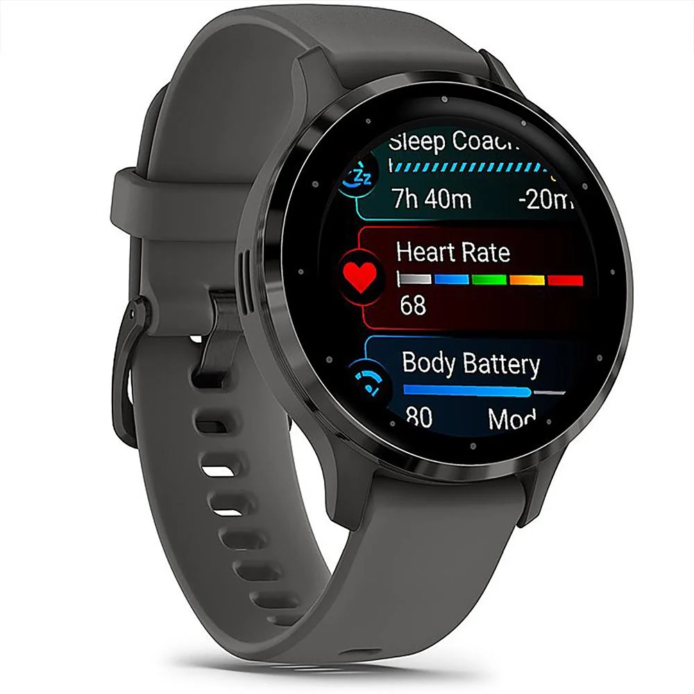 Garmin Venu 3S Health Fitness GPS Smartwatch Steel Bezel (41mm) w/ Accessories Bundle - Image 3