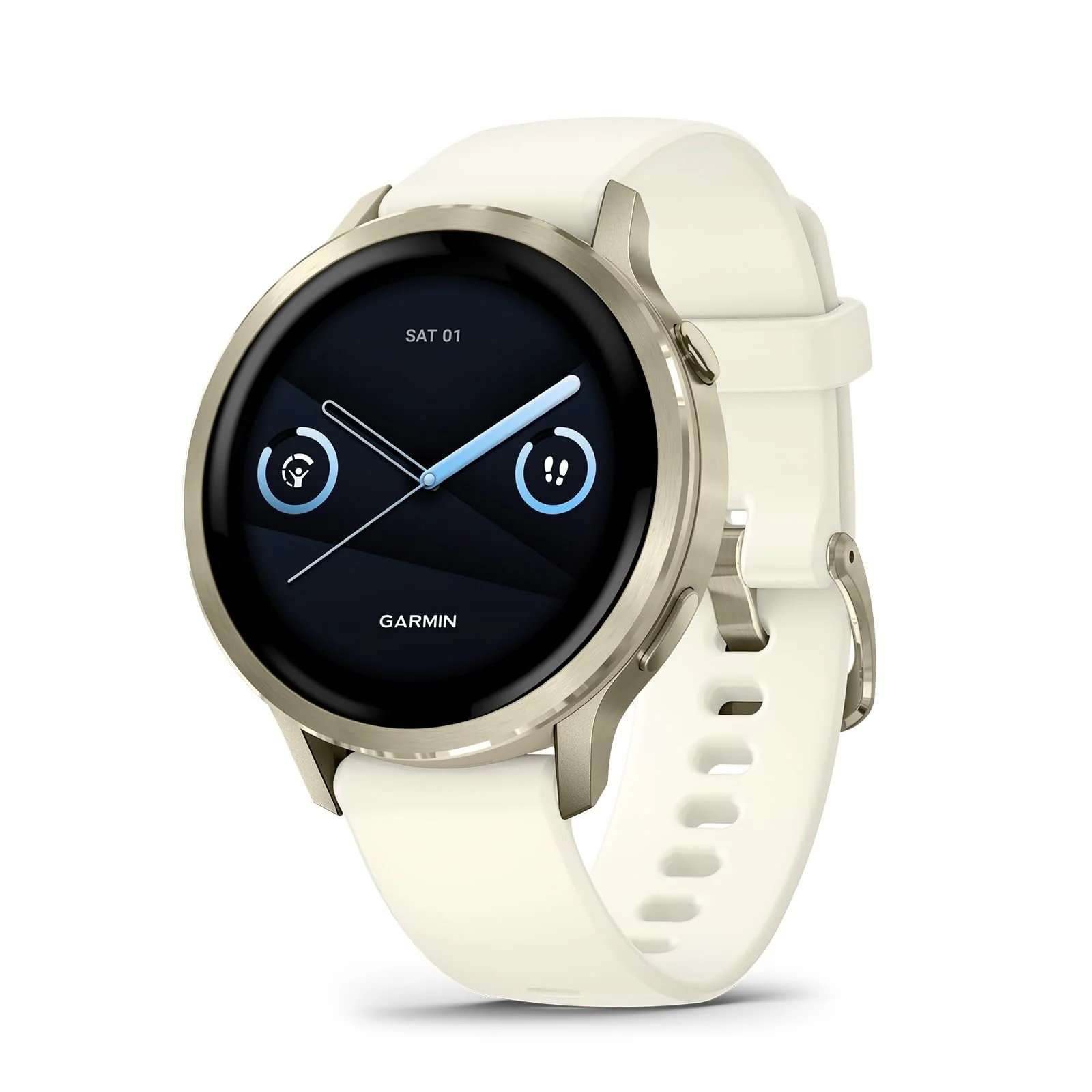 Garmin Venu 4 41mm GPS Smartwatch Lunar Gold Bundle + Dock Dust Covers Screen Guards - Image 2