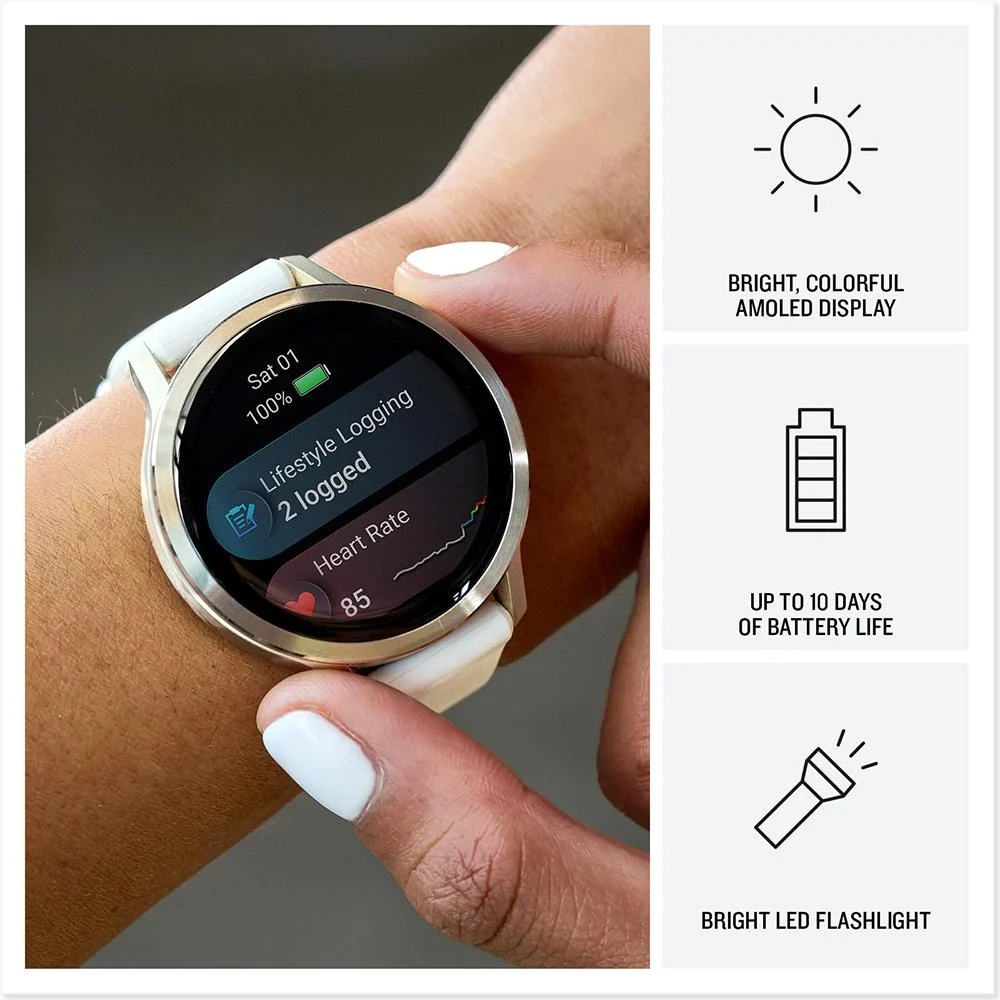 Garmin Venu 4, 45 mm Health & Fitness GPS Smartwatch, Slate + Accessories Bundle - Image 3