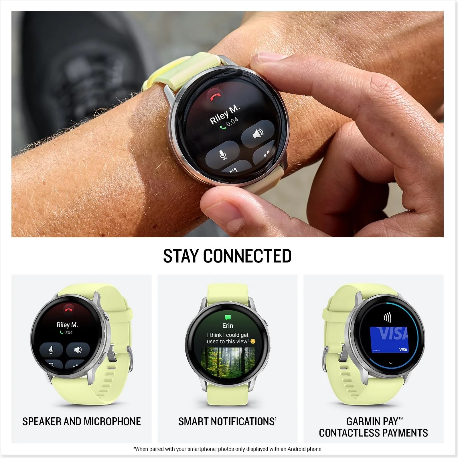 Garmin Venu 4 45mm GPS Watch Silver w/ Citron Bundle + Dock Dust Covers Screen Guards - Image 5