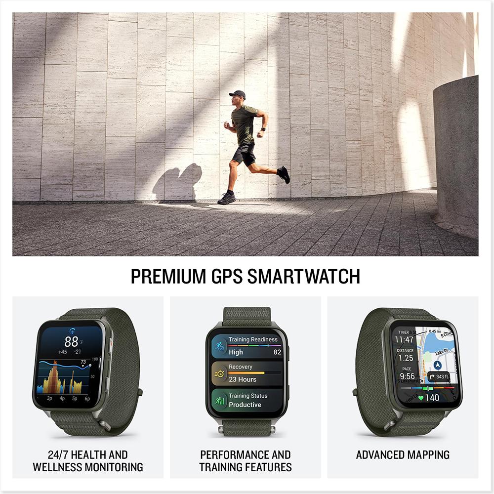 Garmin Venu X1 Premium GPS Smartwatch, Moss Titanium + Accessories Bundle - Image 3