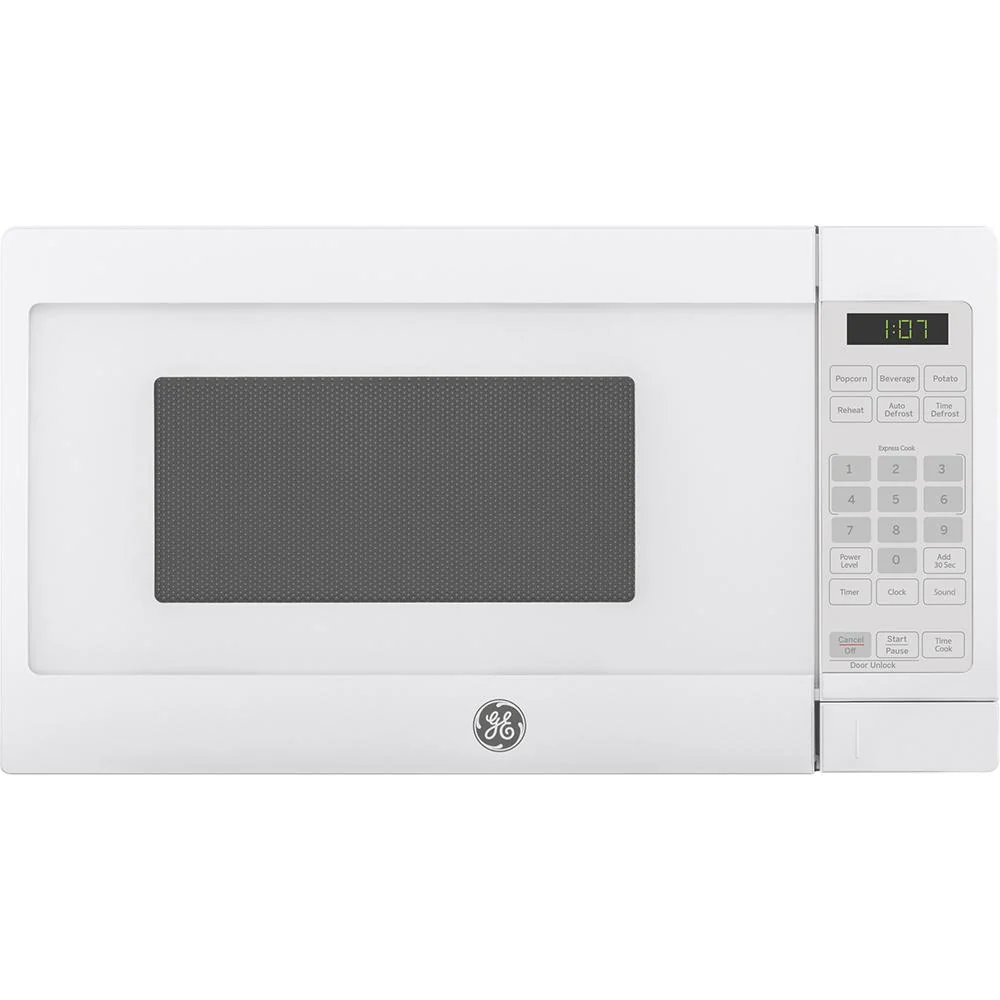 GE 0.7 Cu. Ft. 700-watt Countertop Microwave Oven, White + 2 Year Protection Pack - Image 2