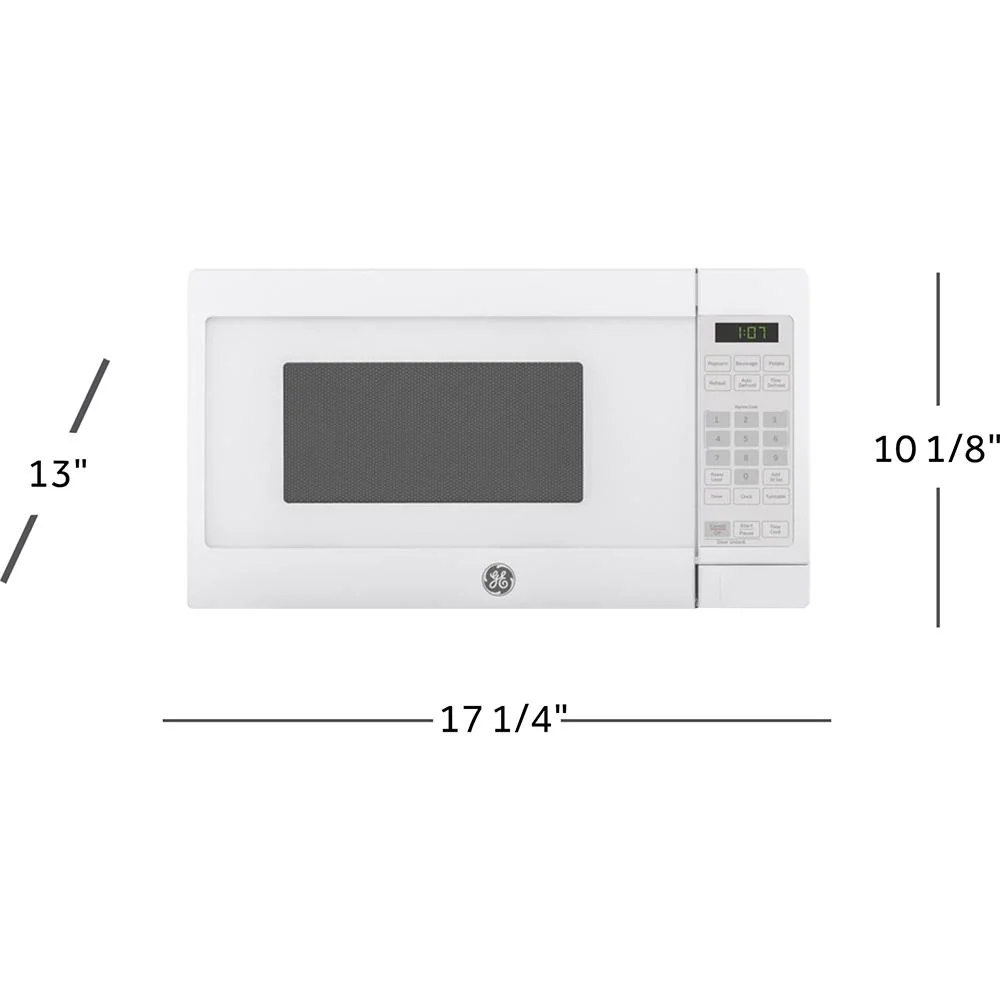 GE 0.7 Cu. Ft. 700-watt Countertop Microwave Oven, White - Image 3