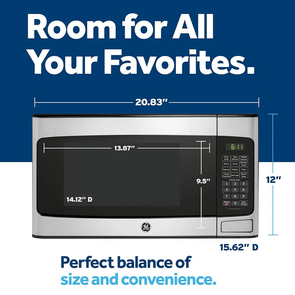 GE 1.1 cu. ft. Countertop Microwave Oven 950 Watts (Open Box) + 1 Year Warranty - Image 7