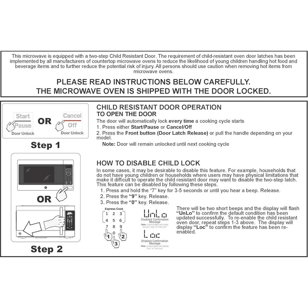 GE 1.4 Cu. Ft. Capacity Countertop Microwave Oven Black (Open Box) +1 Year Warranty - Image 6