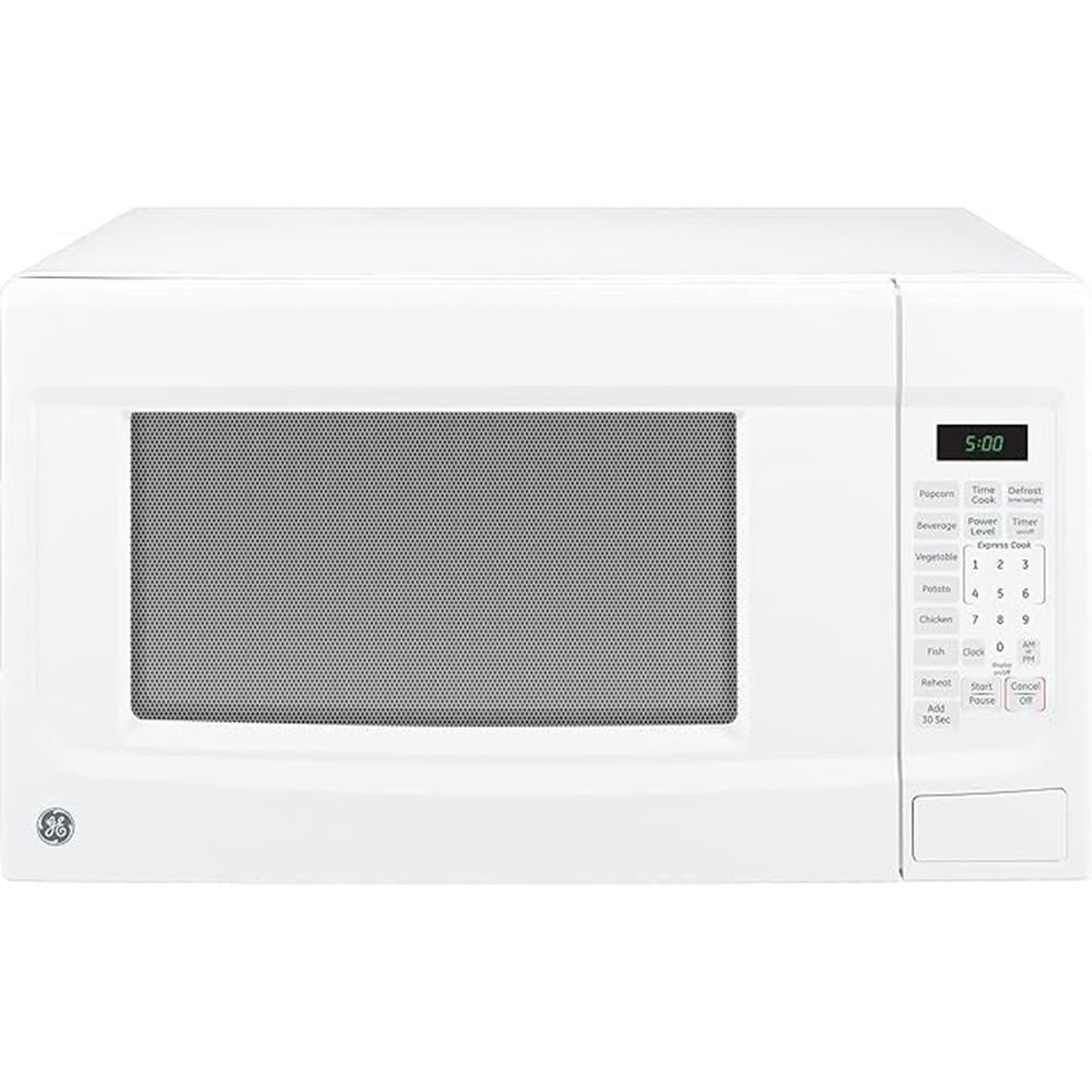 GE 1.4 Cu. Ft. Capacity Microwave Oven White with 2 Year Warranty & Oven Mitt - Image 3