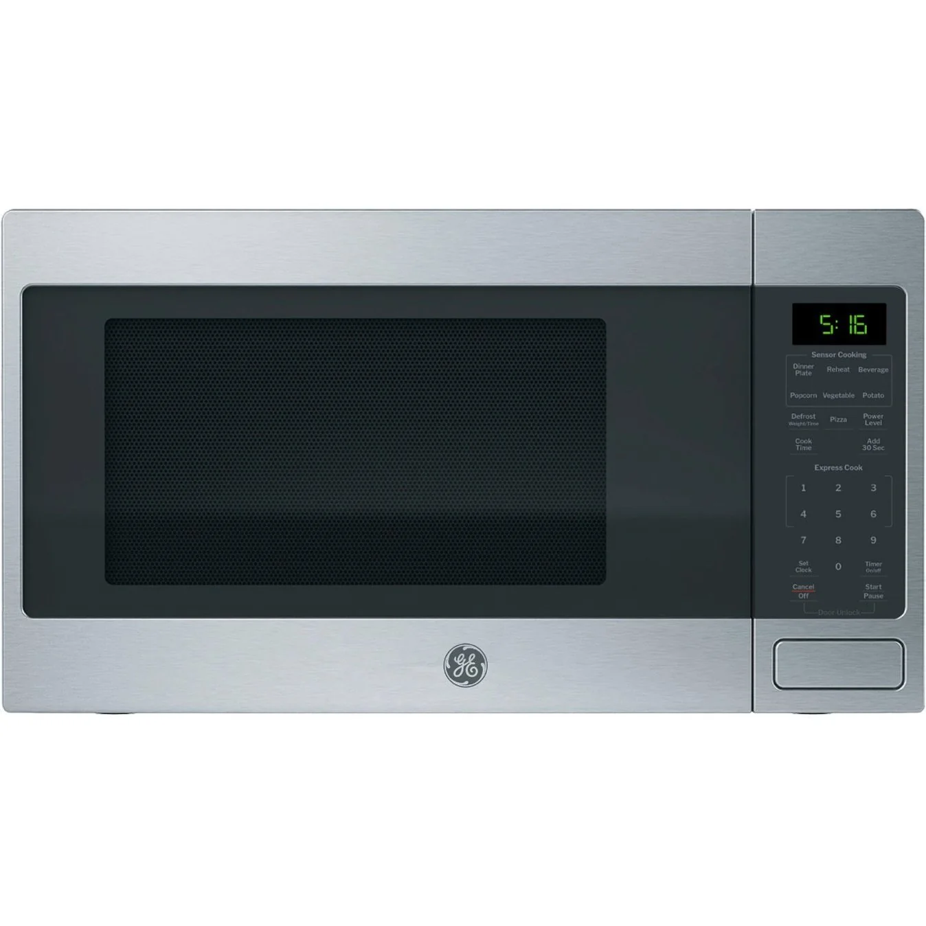 GE 1.6 Cu. Ft. Capacity Countertop Microwave Oven, Stainless Steel