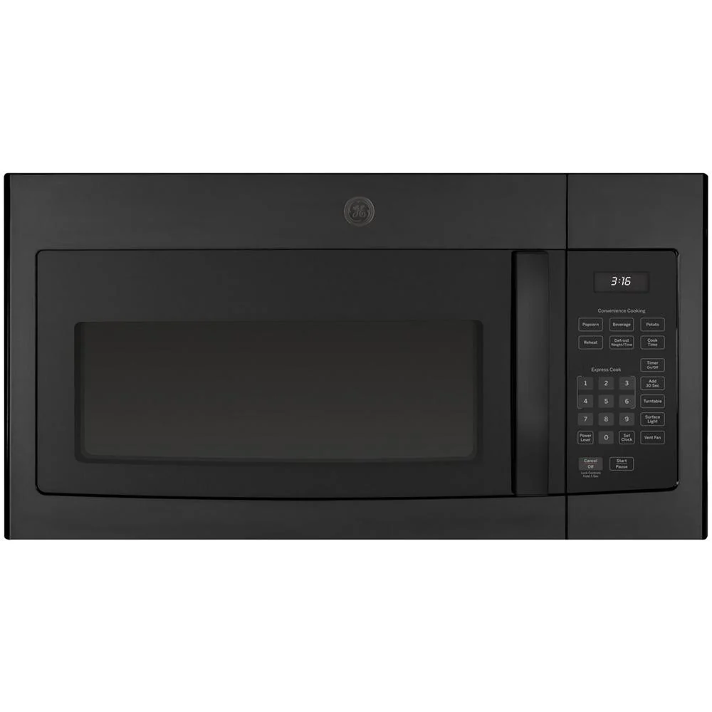 GE 1.6 Cu. Ft. Over-the-Range Microwave Oven Black with 2 Year Extended Warranty - Image 2