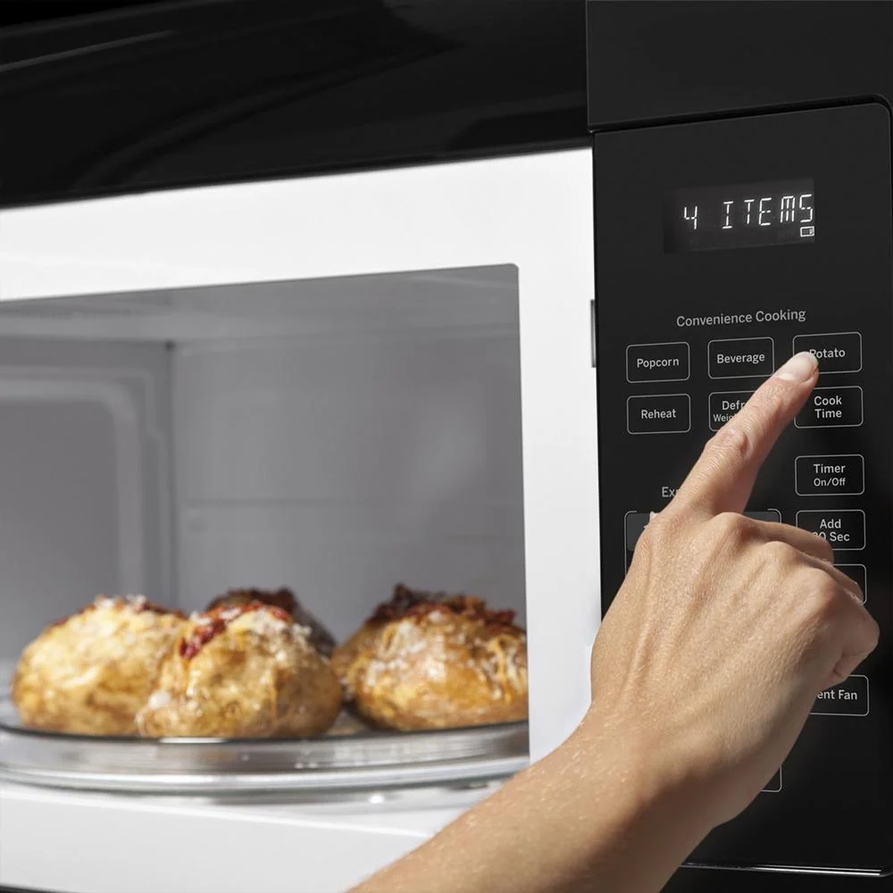 GE 1.6 Cu. Ft. Over-the-Range Microwave Oven Black with 2 Year Extended Warranty - Image 6
