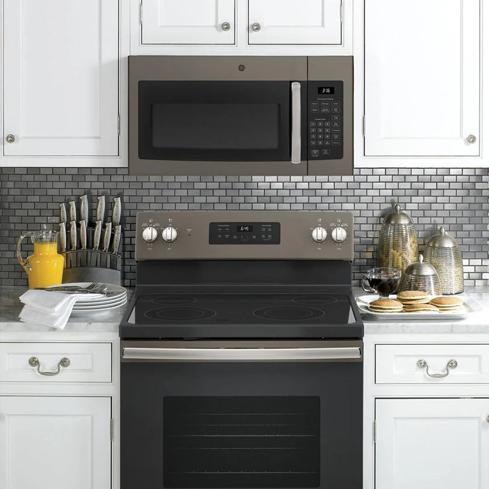 GE 1.6 Cu. Ft. Over-the-Range Microwave Oven Slate Open Box with 1 Year Warranty - Image 5