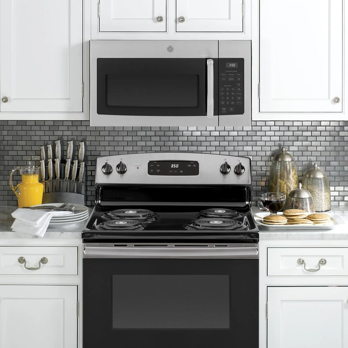 GE 1.6 Cu. Ft. Over-the-Range Microwave Oven, Stainless Steel - Image 3