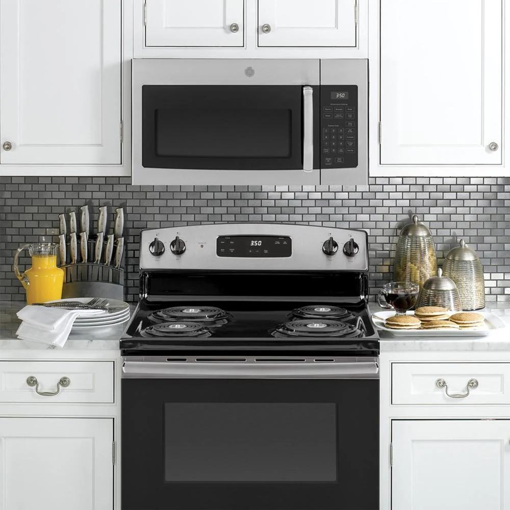 GE 1.6 Cu. Ft. Over-the-Range Microwave Oven Steel + Oven Mitt & 3 Year Warranty - Image 5