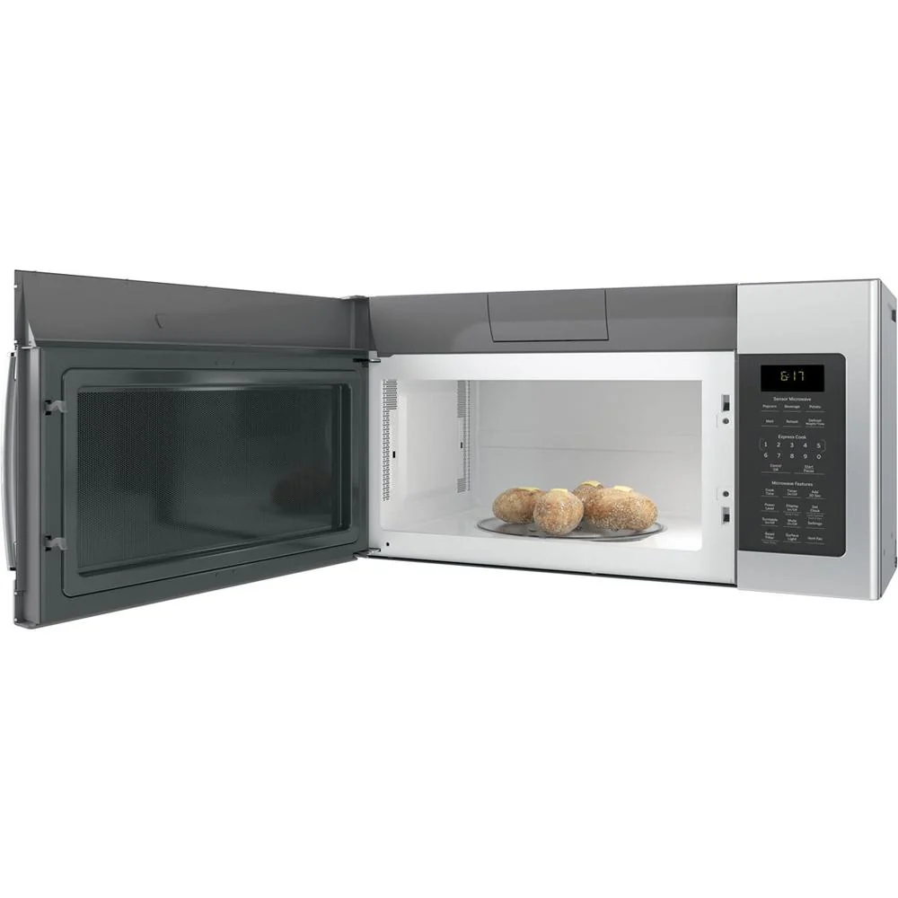 GE 1.7 Cu. Ft. Over-the-Range Fingerprint Microwave Oven Steel + 2 Year Warranty - Image 3