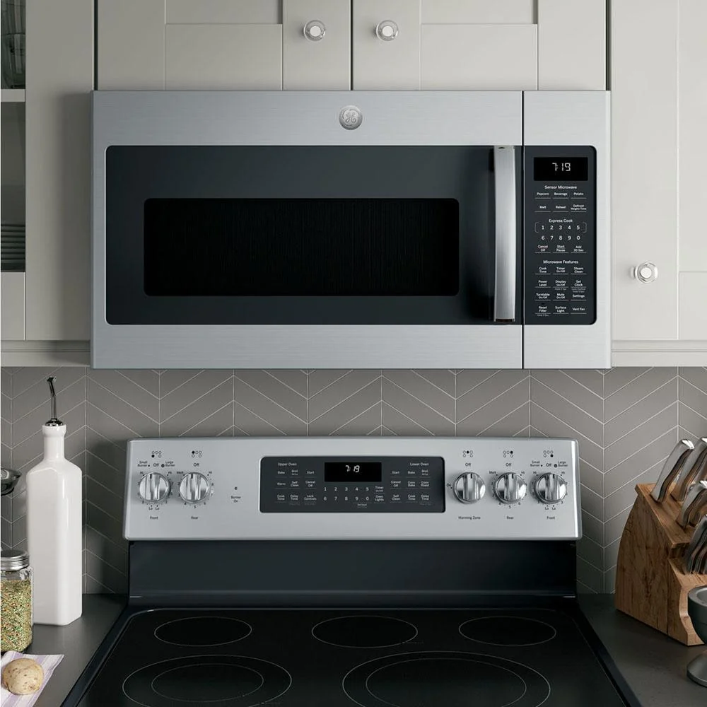 GE 1.9 Cu. Ft. Over-the-Range Sensor Microwave Oven, Stainless Steel - Open Box - Image 7
