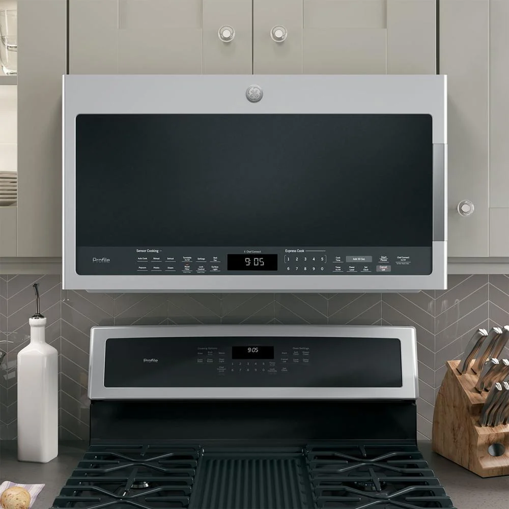 GE 2.1 Cu. Ft. Over-the-Range Sensor Microwave Oven Steel + 2 Year Warranty - Image 6