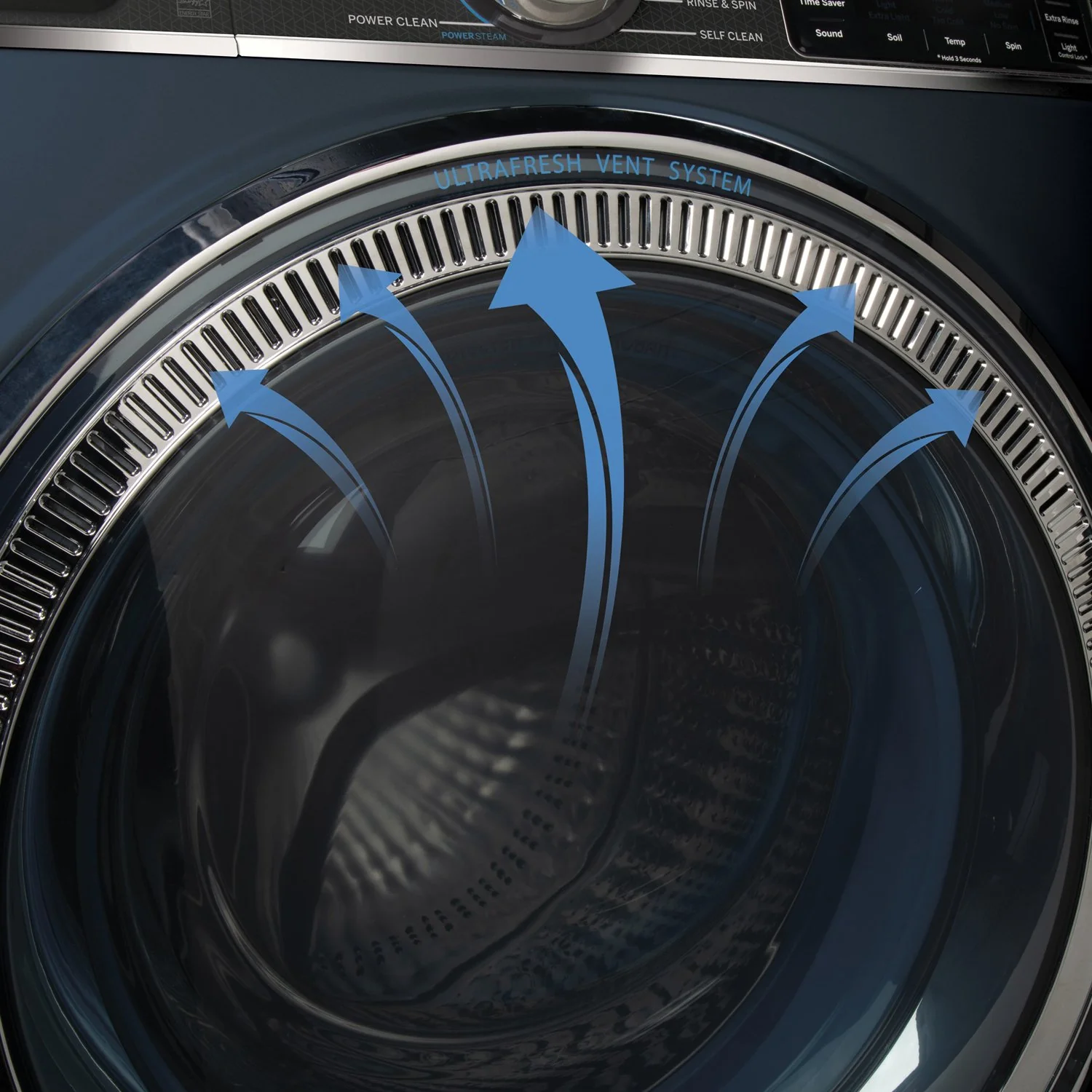 GE 5.0 CU. FT. Capacity Front Load Smart Steam Washer, Sapphire Blue - GFW850SPNRS - Image 9