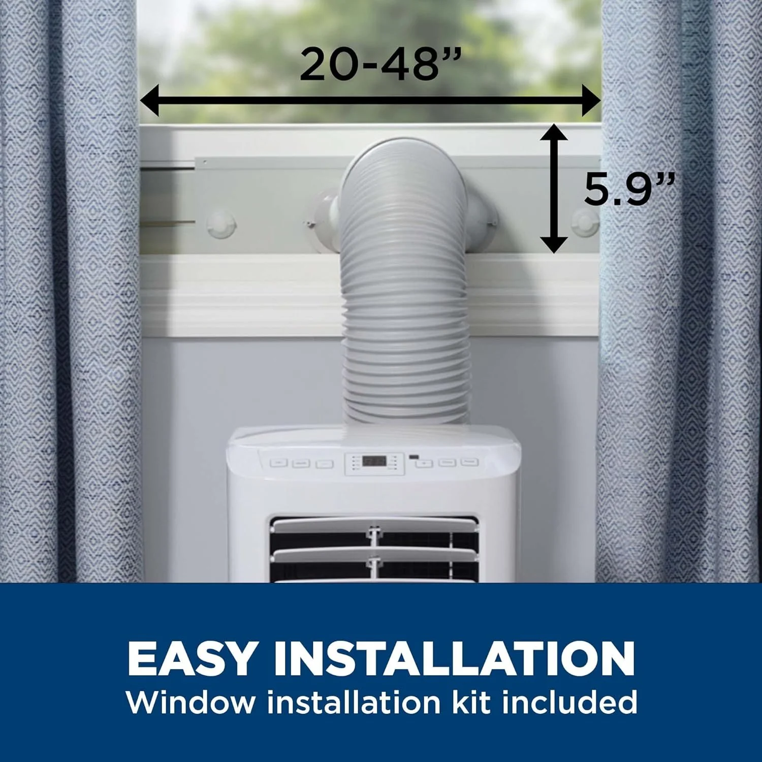 GE 5,100 BTU Portable Air Conditioner for Small Rooms, White (Refurbished) - Image 9