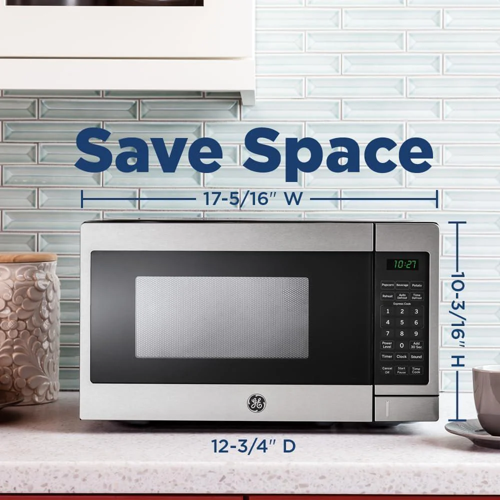 GE Countertop Microwave Oven, 700W Compact 0.7 Cu Ft (Open Box) + 1 Year Warranty - Image 3