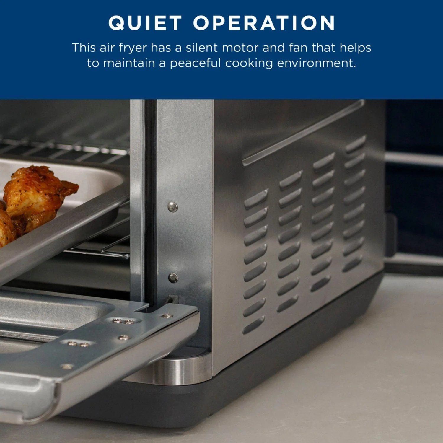GE Digital Air Fry 8-in-1 Toaster Oven, Stainless Steel (Factory Refurbished) - Image 8