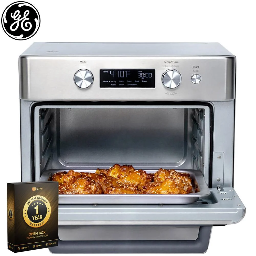 GE Digital Air Fry 8-in-1 Toaster Oven Steel Open Box with 1 Year Warranty