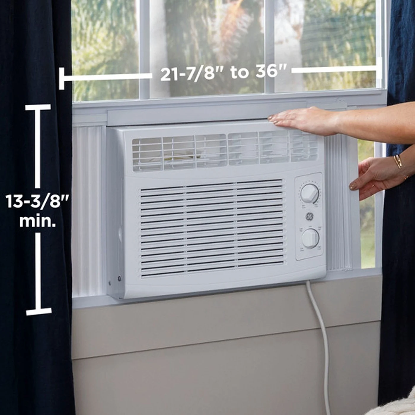 GE Mechanical Window Air Conditioner 5000 BTU, White - Image 8
