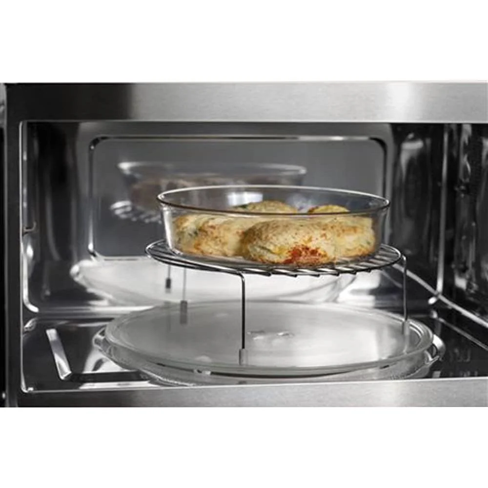 GE Profile 1.7 Cu. Ft. Convection Over-the-Range Microwave Oven Steel Open Box - Image 2