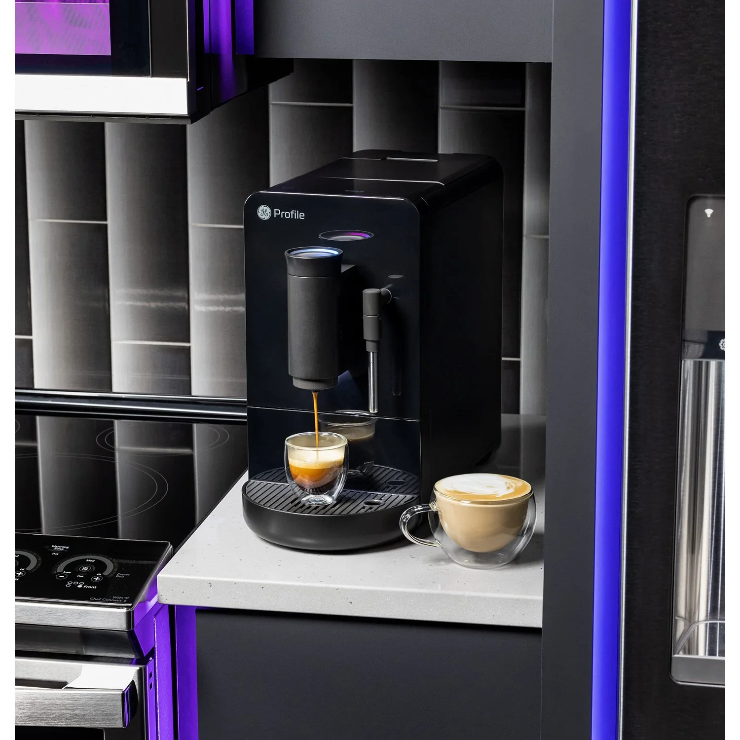 GE Profile Automatic Espresso Machine + Milk Frother, One-Touch Brew (Black) - Image 8