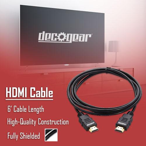 General Brand 6ft  High Speed HDMI Cable - Black - Image 2