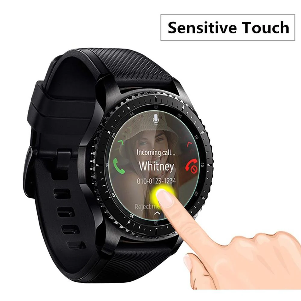 General Brand Black Metal Wrist Band + Tempered Glass Screen Protector for Samsung Gear S3 - Image 8