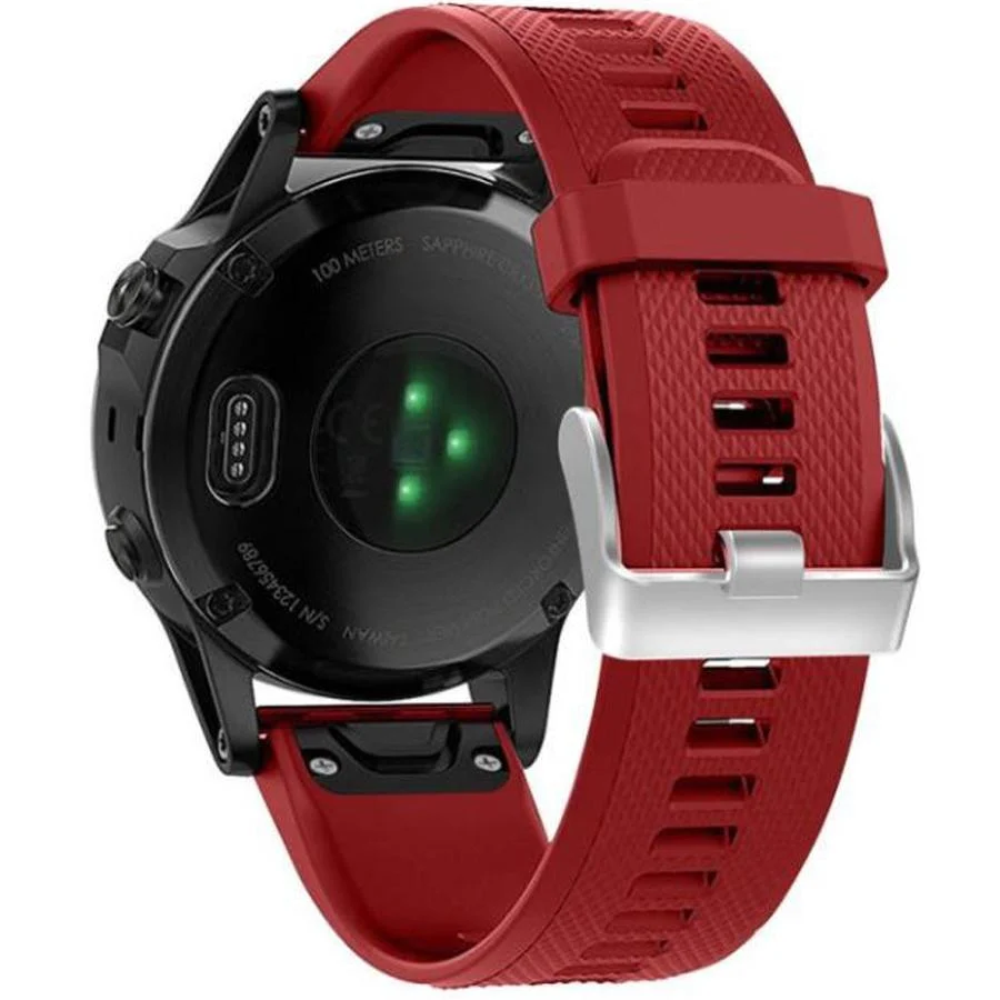 General Brand Red Silicone Wrist Band for Garmin Fenix 5 Smartwatch - Image 2