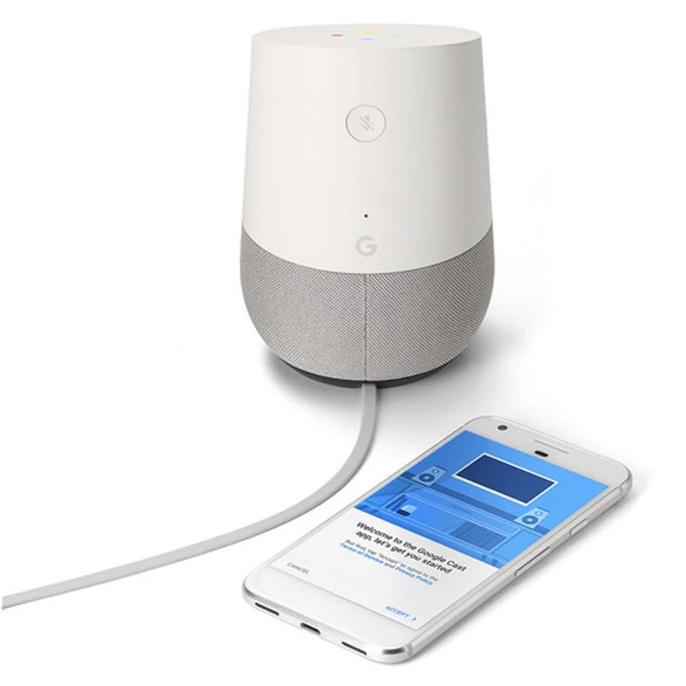 Google Home Smart Speaker with Google Assistant, White/Slate (GA3A00417A14) - Image 5